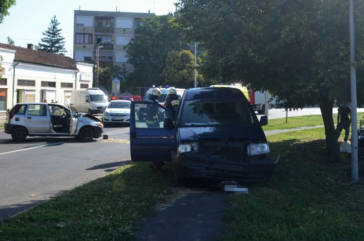Baleset Békésen, a Kossuth utcában 2017. augusztus 8-án
