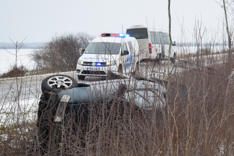 Baleset Okány külterületén, 2018. január 16-án.
