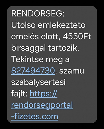 Példa sms