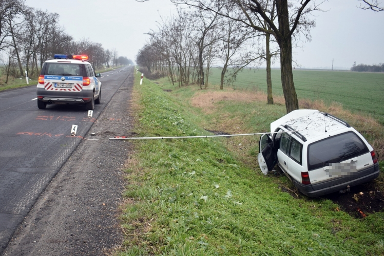 Baleset Békéscsaba külterületén, 2018. március 25-én