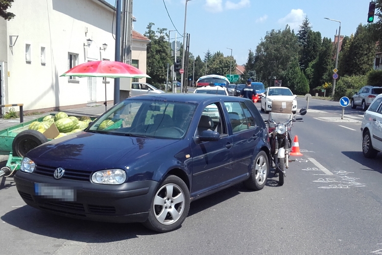 Baleset Békéscsabán, az Orosházi úton 2018. július 17-én