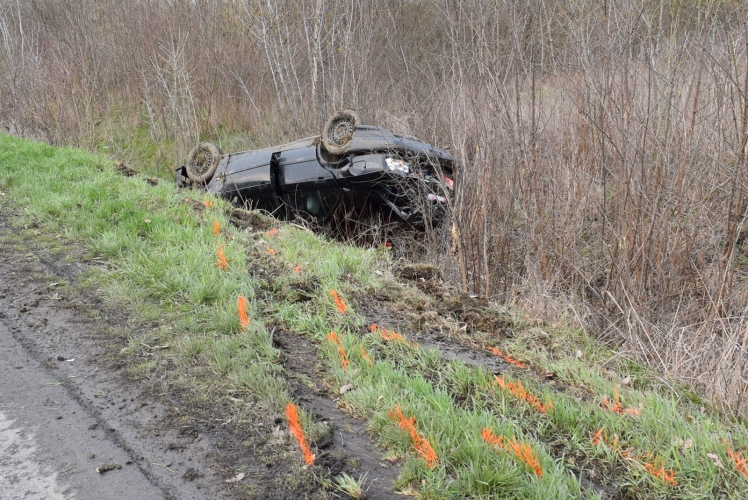 Baleset Bélmegyer külterületén, 2018. március 27-én.