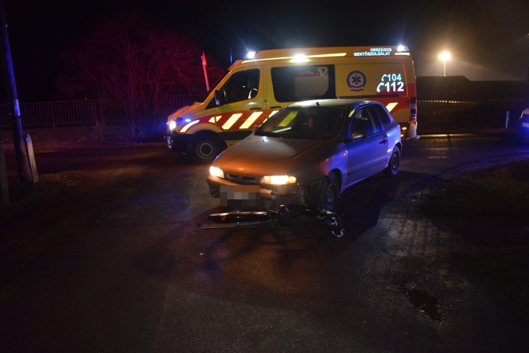 Baleset Békéscsabán, 2018. január 5-én.