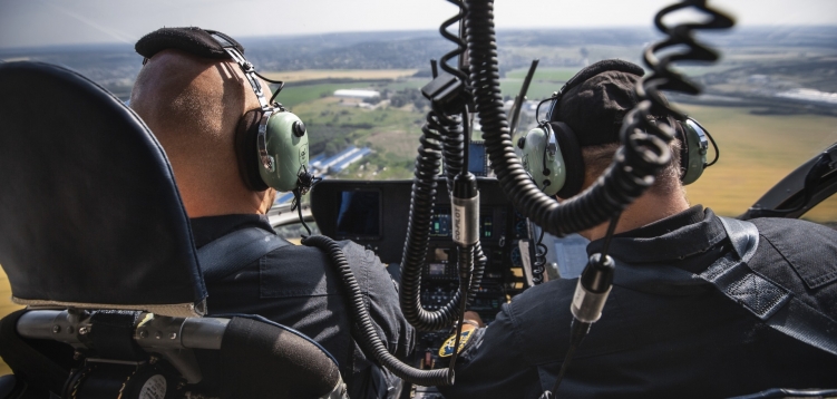 Helikopterrel támogatott közrendvédelmi ellenőrzés 
